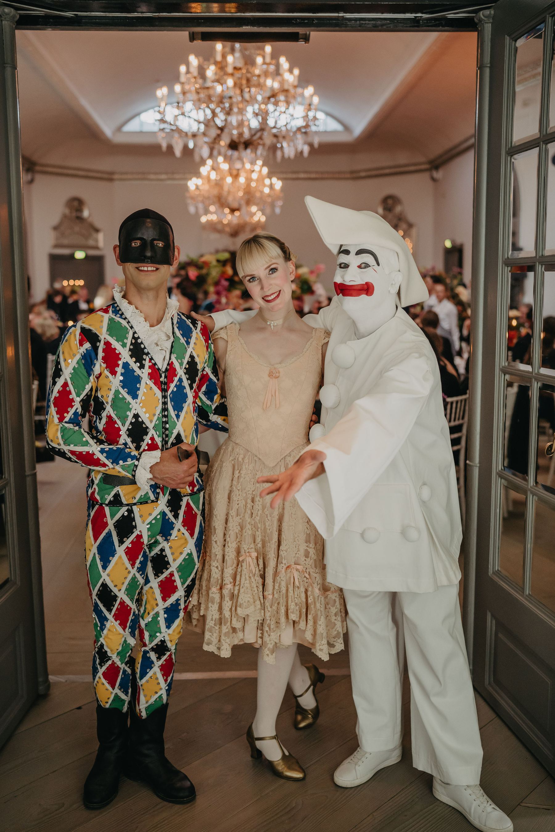 Commedia dell'arte at the reception — Copenhagen at its most theatrical