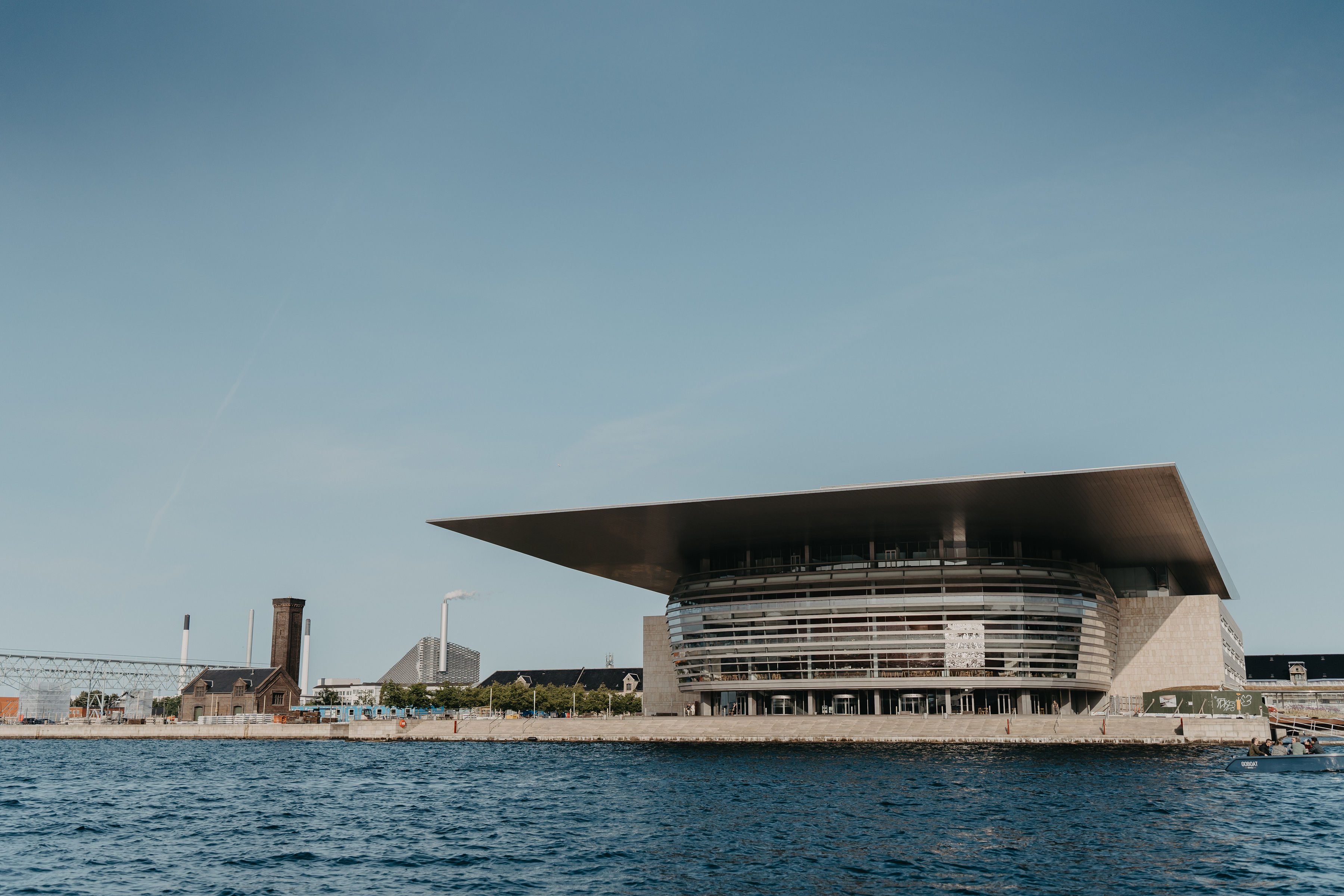 Copenhagen waterfront and modern Danish architecture