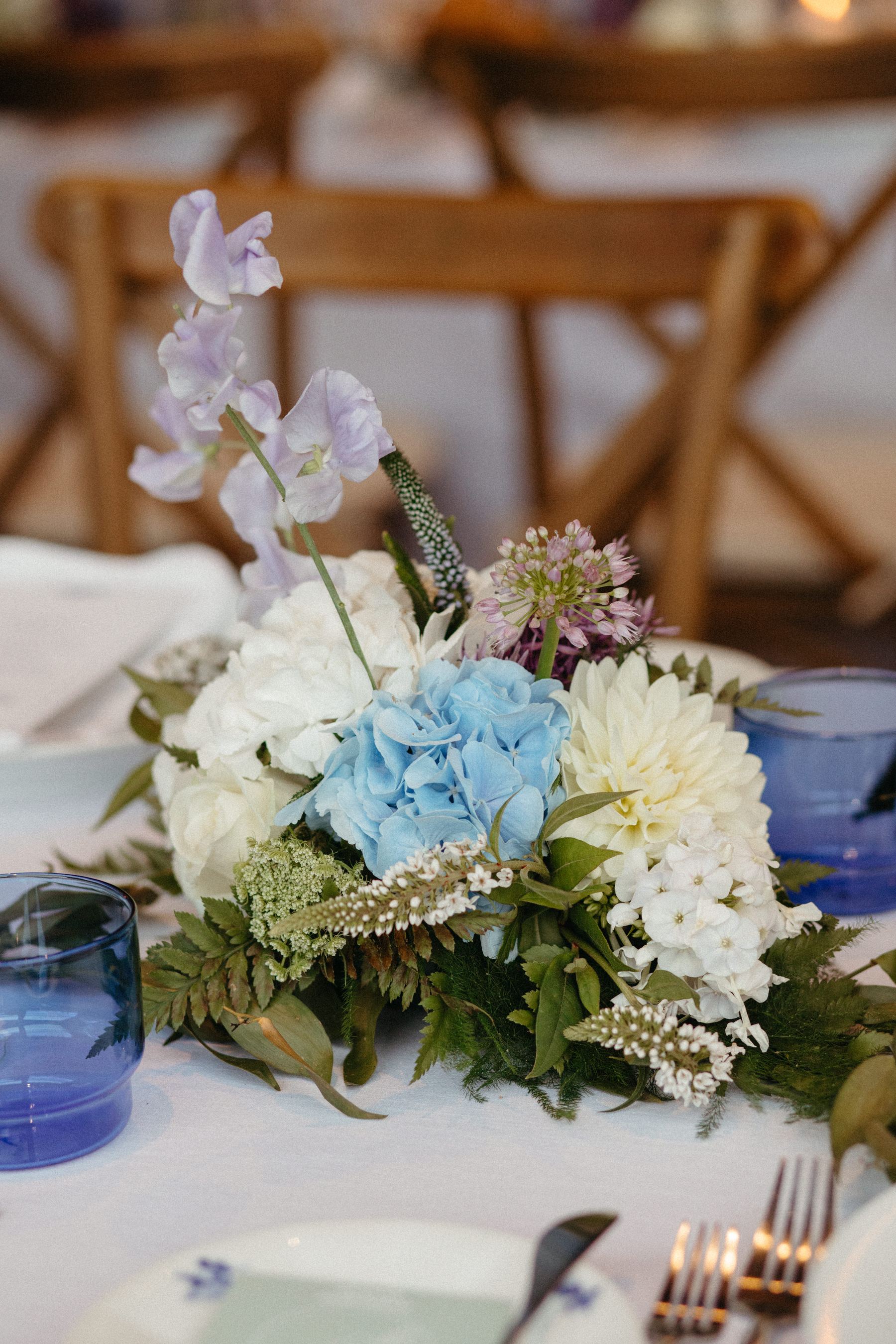 Copenhagen wedding — table detail, considered and precise