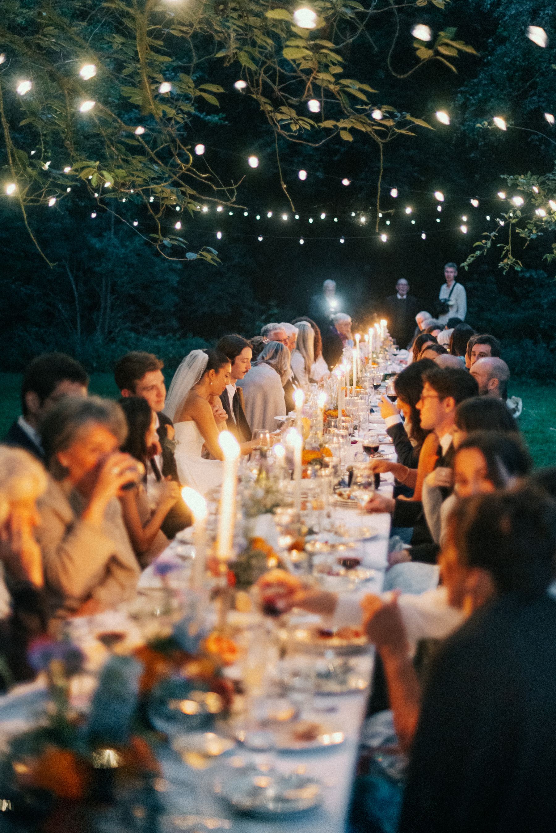 Danish summer wedding — long tables and golden light