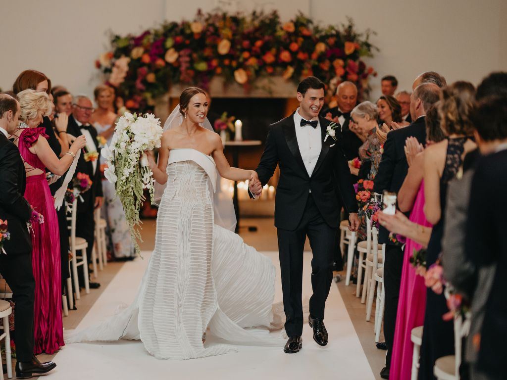 A wedding ceremony in an elegant Copenhagen venue